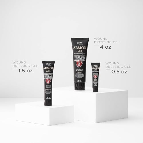 Silver Biotics Armor Gel Wound Dressing Gel | First Aid + Burn Relief 24 PPM Silver Gel | 1.5 oz