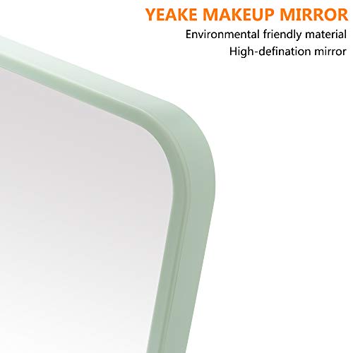 YEAKE Table Desk Vanity Makeup Mirror,8-Inch Portable Folding Mirror with Metal Stand 90¡ÆAdjustable Rotation Tavel Make Up Mirror Hanging Bathroom for Shower Shaving(Gray)