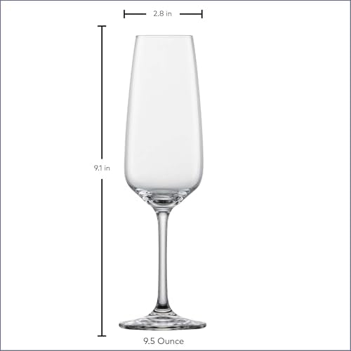 SCHOTT ZWIESEL Tulip Champagne Glass (Set of 4), Champagne Glasses with Effervescent Point, Dishwasher-Safe Tritan Crystal...