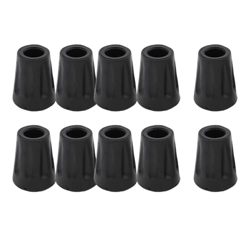 XINNIKESI Walking Cane, 10pack Universals Trekking Poles Caps Trekking Poles Protectors Rubber Sleeve for Asphalts and Gra...