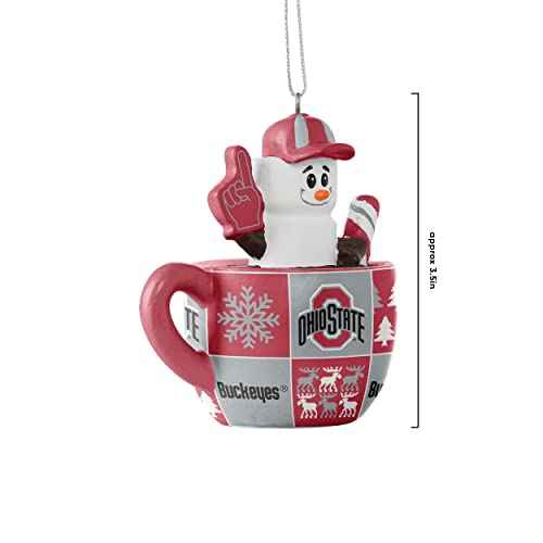 FOCO NCAA Unisex-Adult NCAA Team Logo Holiday Tree Smores Mug Ornament