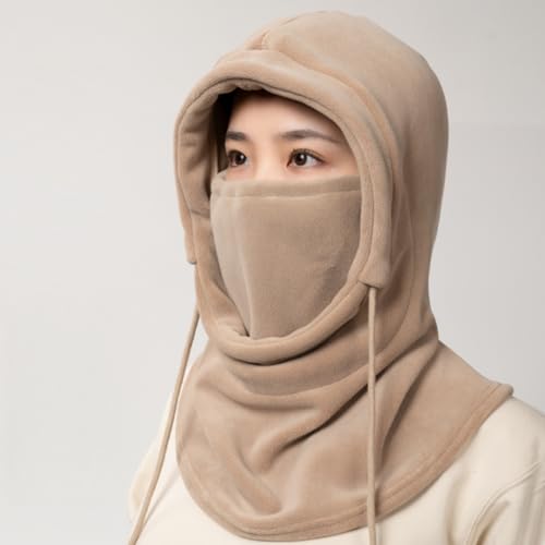 1PC All-Season Thermal Balaclava Fleece Windproof Face Mask with Neck Gaiter Cold-Weather for Skiing Motorcycle Hiking