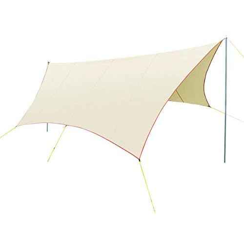 Monoprice Large Wing Tarp Shelter, 75D Nylon PU1500mm, Extra Large Coverage Up to 8 People, Sun Shelter and Rain Cover - from Pure Outdoor Collection