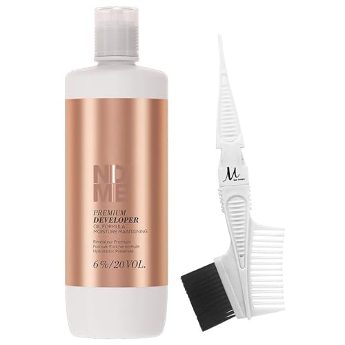 Blond-Me Developer 6% / 20 Volume 33.8 Oz and M Hair Designs Tint Brush Comb (Bundle)