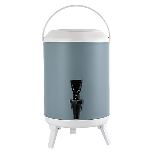 Stainless Steel Insulated Drink Dispenser 1.9 Gal, Thermal Hot & Cold Beverage Dispenser with Faucet for Coffee/Tea/Juice,...