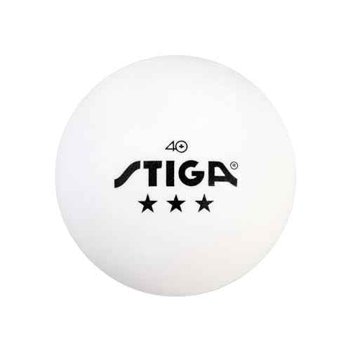 Stiga Tournament-Quality 3-Star Ping Pong Balls ? 24 or 144 Bulk Pack (White) - Official Size and 40mm Weight ?High-Performance Table Tennis Balls