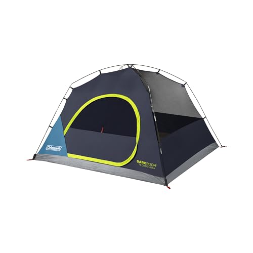Coleman 4/6/8/10 Person Skydome Dark Room Tent with Rainfly, 5 Minute Setup, Blocks 90% of Sunlight, 20% More Headroom Tha...