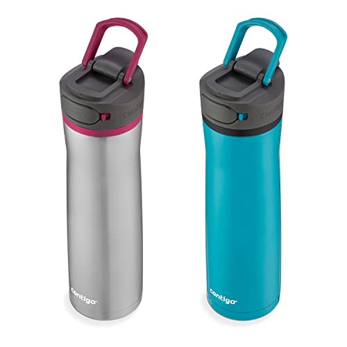 Contigo Cortland Chill 2.0 Vacuum-Insulated Stainless Steel Water Bottle Spill-Proof Lid Preserves Temperature for Hours 2...