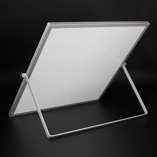 Flipside Products 12" x 12" Double-Sided Dry Erase Magnetic Flip Easel w/Black Dry Erase Marker w/Erase Cap, Adjustable St...