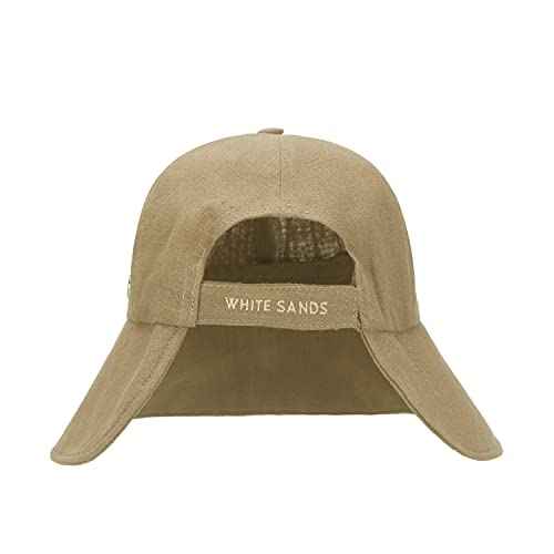 WHITE SANDS MOJA Linen Victorian Bonnet Hat Sun Cap, Foldable Summer Visor | New Katy