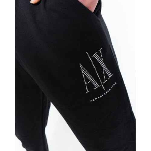 Armani Exchange Women's Drawstring Logo Studs Terry Jogger Pant
