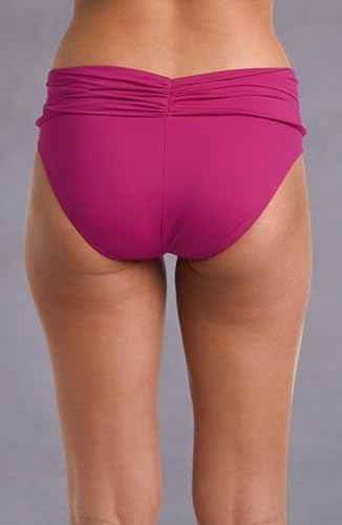 La Blanca Women's Island Goddess Banded Hipster Swimsuit Bottom, Magenta, 4