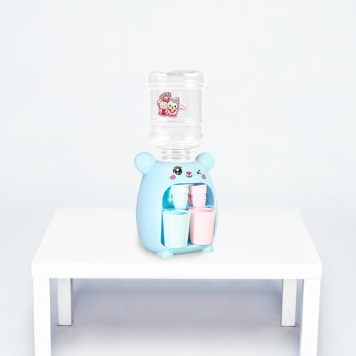 Kids Water Dispenser Toy Mini Water Machine Toy Children Lovely Water Dispenser Drink Water Machine Toy for Kids (Blue)