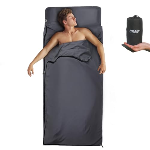 Frelaxy Sleeping Bag Liner, XL Travel Sheet & Camping Sheet for Backpacking, Hotel, Hostels & Traveling, Comfy & Easy Car...
