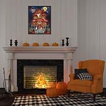 Halloween Fright Night 500 Pieces Jigsaw Puzzles for Adults, Halloween Decoration for Family Party Holiday