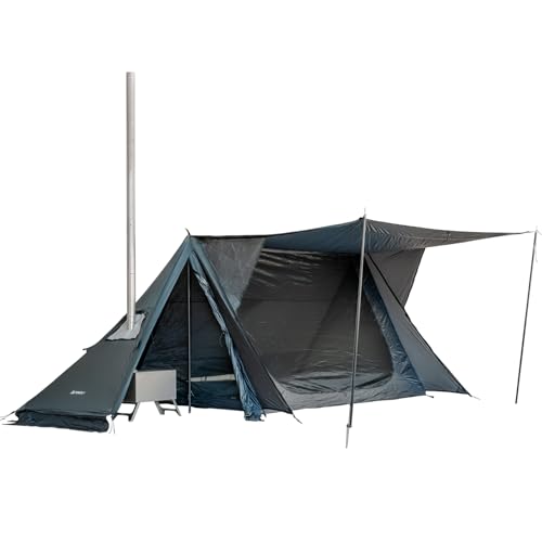 POMOLY Hot Tent Bushcraft Tent, STOVEHUT 20 Ultralight Shelter with 4 Poles for 1-2 Person Camping, Hiking, Backpacking (B...