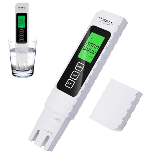 4 in 1 Digital Water Quality Tester,2025 NewTDS/EC/Temperature（°C/°F）Meter,0-9990 PPM Meter,Water Tester for Drinking Wate...