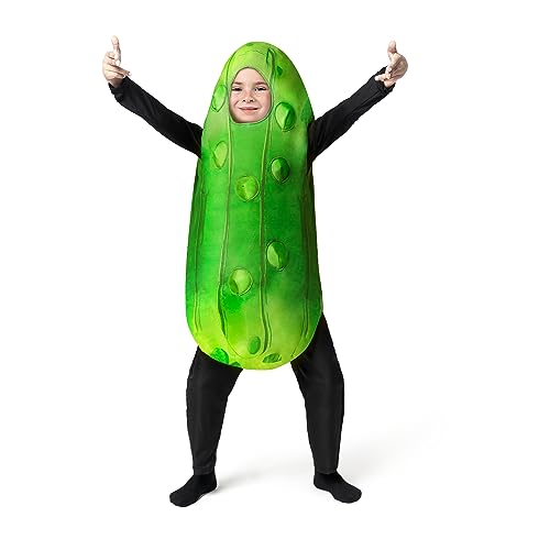 Spooktacular Creations Pickle Costume Kids, Food Themed Fruit Jumpsuit for Child Teens Halloween Dress Up Cosplay Party