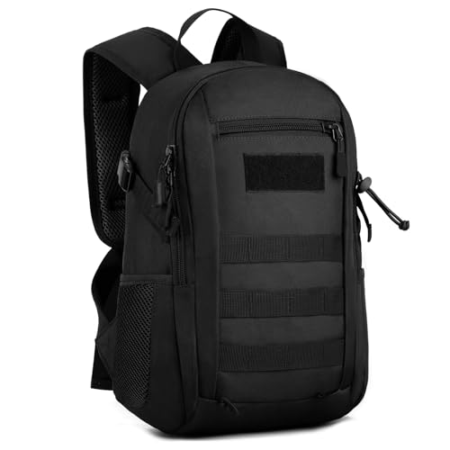 Wowelife Small Tactical Backpack for Men, Mini Tactical Backpack 10L Kids, Small Military Day Pack, Molle Bag Black for Me...