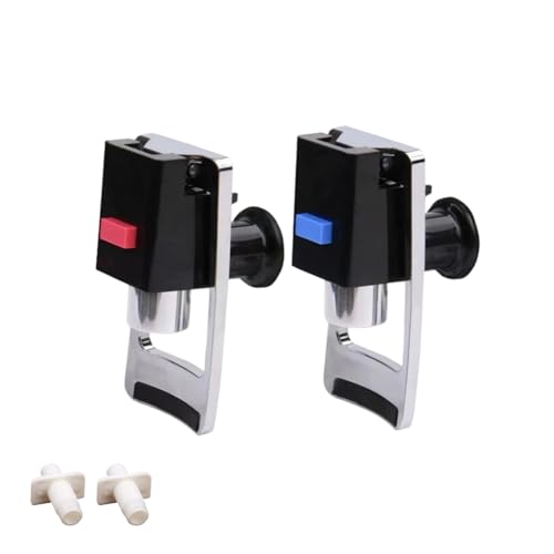 2Pcs Push Button Water Dispenser Easy Install Dual Valve Replacement Spigots for Standard Size Hot Cold Water Coolers