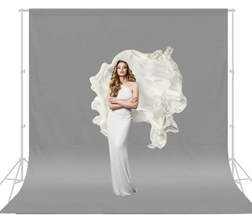 CPLIRIS 10x12ft Gray Backdrop Photography Grey Photo Shooting Background with Matt Surface for Protrait Photoshoot