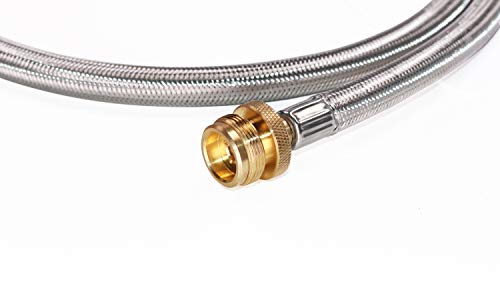 DOZYANT 5 Feet Stainless Steel Braided Propane Adapter Hose 1 lb to 20 lb Converter Replacement for QCC1 / Type1 Tank Conn...