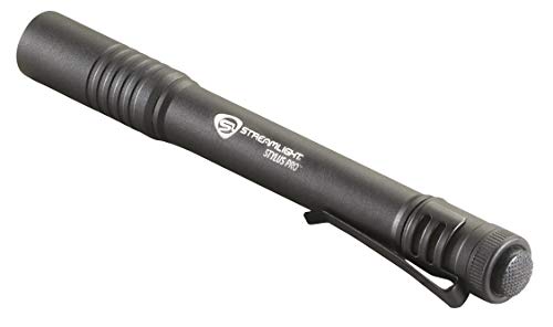 Streamlight 66118 Stylus Pro 100-Lumen Penlight with 2 AAA Alkaline Batteries, Black