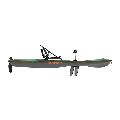 Pelican Catch Kicker 110 HDII - Sit on top Fishing Angler Pedal Kayak - Amazonia - HyDryve II Pedal System - Stable - 11 ft
