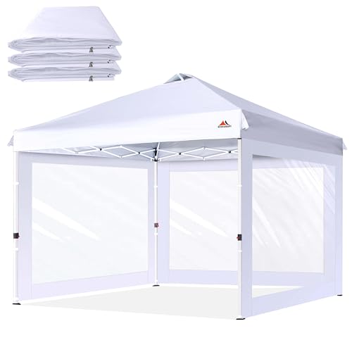 SCOCANOPY Clear Window Sidewall for 10x10 Canopy Frame, 3 Pack Sunwalls Only,(White)