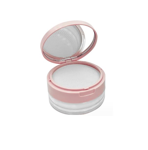 Duehut Loose Powder Cocntainer No Leaks Empty Reusable Plastic Loose Powder Compact Container Makeup Powder Case with Sponge Pow