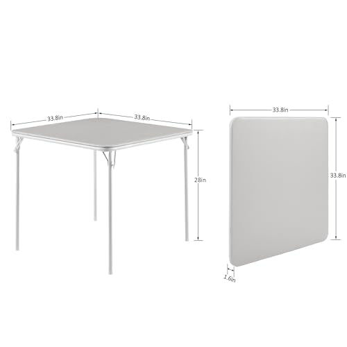 VECELO 34'' Folding Table with Soft Padded Tabletop, Portable Multifunctional for Indoor/Outdoor, Home, Parties, Picnics, ...
