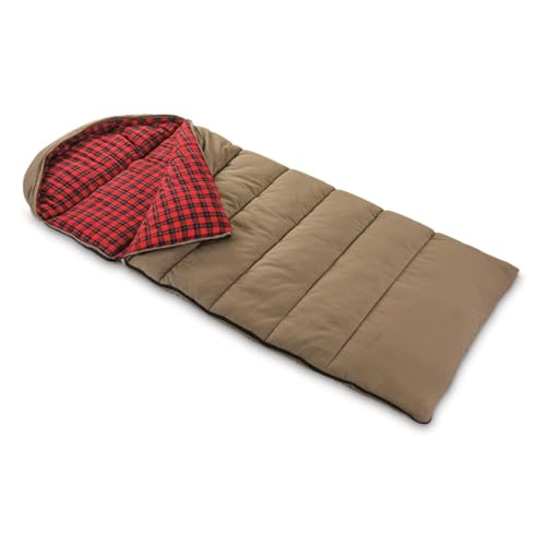 Guide Gear Sleeping Bag for Adults, Cold Weather, Winter, Hiking, Camping, Hunter, Canvas, -30 Degrees