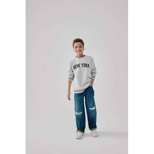 The Children's Place Long Sleeve Crew Neck Pullover Sweatshirt