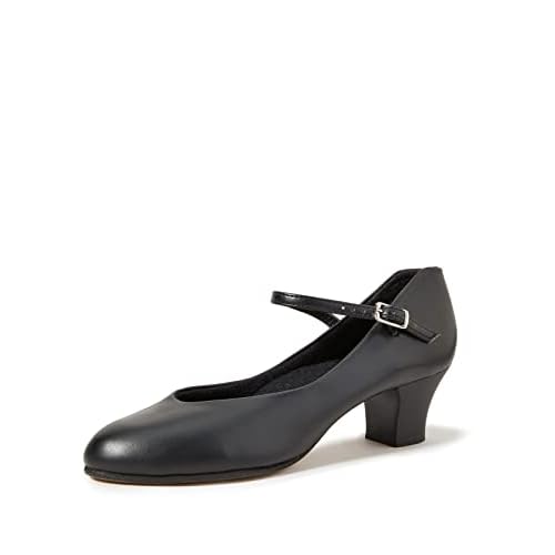 Capezio Women's Jr. Footlight Character Shoe,Black,7.5 W US