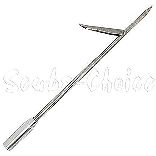 Scuba Choice 12" Stainless Steel Pole Spear Tip 8mm Female Single Barb Head – Durable Replacement Spearfishing Tip for Col...