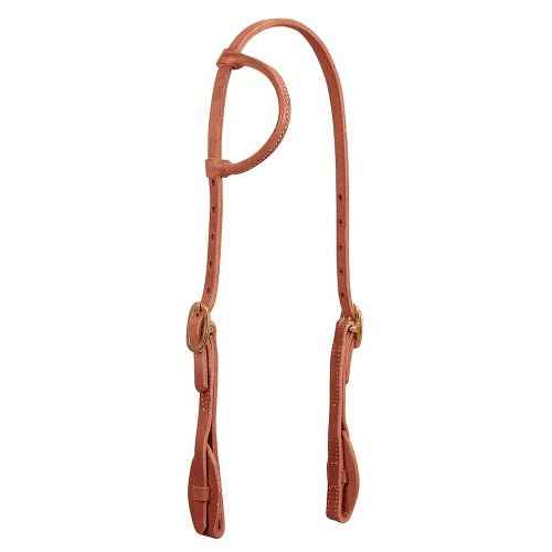 Weaver Leather ProTack Quick Change Browband Headstall Features Leather Tab Bit Ends