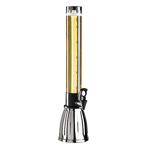 OGGI Beer Tower 88oz - Beverage Dispenser with Spigot & Ice Tube, Margarita Tower, Mimosa Tower, Perfect Drink Dispensers ...