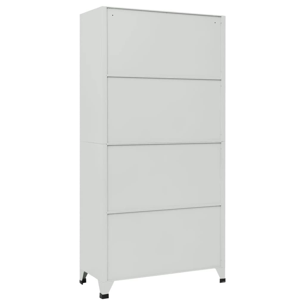 RMIHSJG Grey Steel Large Locker Cabinet with Six Lockable Compartments for Secure Storage in Office, School, or Gym - Durable Industrial Style Organizer