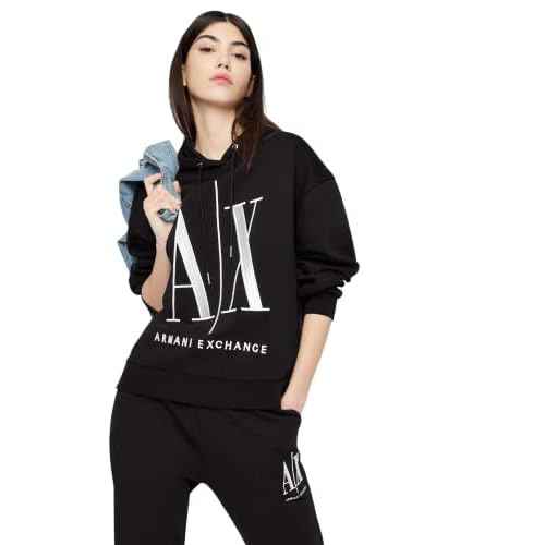 Armani Exchange womens Icon Project Hooded Sweatshirt
