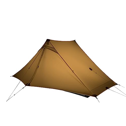 3F UL GEAR Lanshan 2 Person Tent Hiking Ultralight Camping Tent Professional 15D Silnylon Rodless Trekking Pole Tent Water...