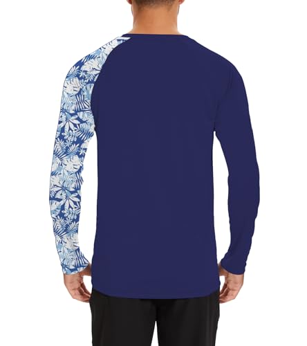 Mens Rash Guard Long Sleeve UPF 50+ Quick Dry Sun Shirt UV Protection SPF Water Shirt Fishing Swimming HH24024