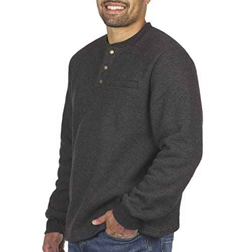 Coleman Long-Sleeve Sherpa Lined Waffle Henley Shirts for Men
