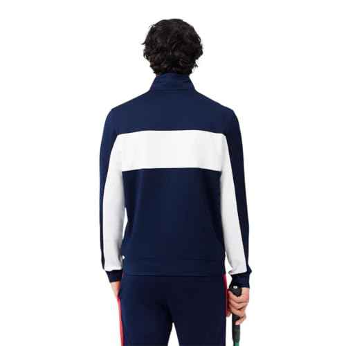 Lacoste mens Sport Print Branding Zipped Sport Sweatshirt