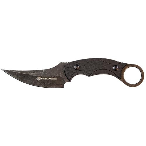 Smith & Wesson SW995 8.5in High Carbon S.S. Full Tang Karambit Knife with a 3.75in Clip Point Blade and Nylon Handle for O...