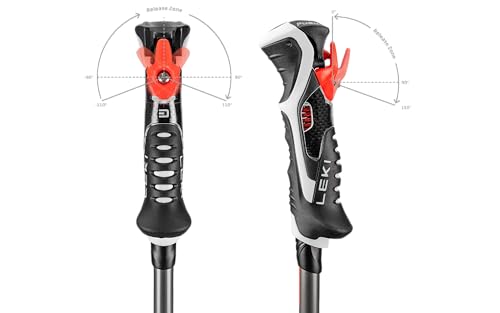LEKI Carbon 14 3D Lightweight Carbon Ski Poles for Alpine Skiing