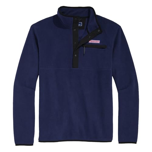 vineyard vines mens Harbor Fleece Quarter-snap