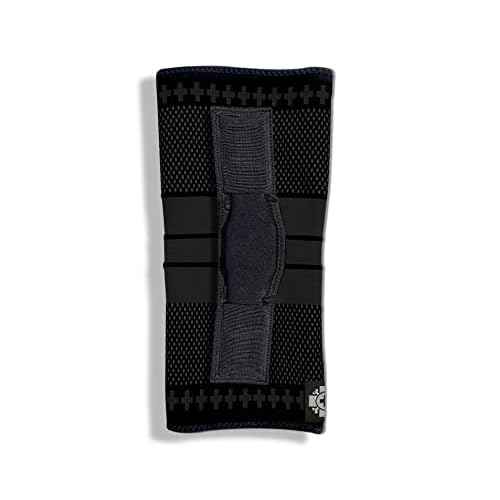 Old Bones Therapy Knee Brace with Hinges | Knitted Compression Knee Sleeve with Hinges | Perfect for Sports, Stability and Protection (Large, Black - 1 Pack)