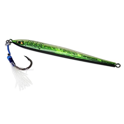 80g Tuna Riser jigs 1, 5, 10 Packs Green/White, Pink Glow
