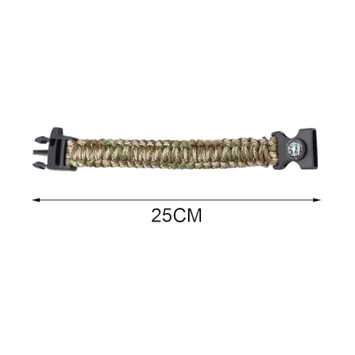 Multifunctional Braided Bracelet - Survival Wrist Rope with Whistle and Compass, Emergency Gear for Outdoor Adventures