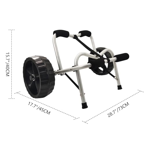 Vanhunks Kayak Cart Dolly Foldable Kayak Trolley Wheels with 10-Inch Airless Tires for Carrier Canoe SUP Paddleboard Trans...